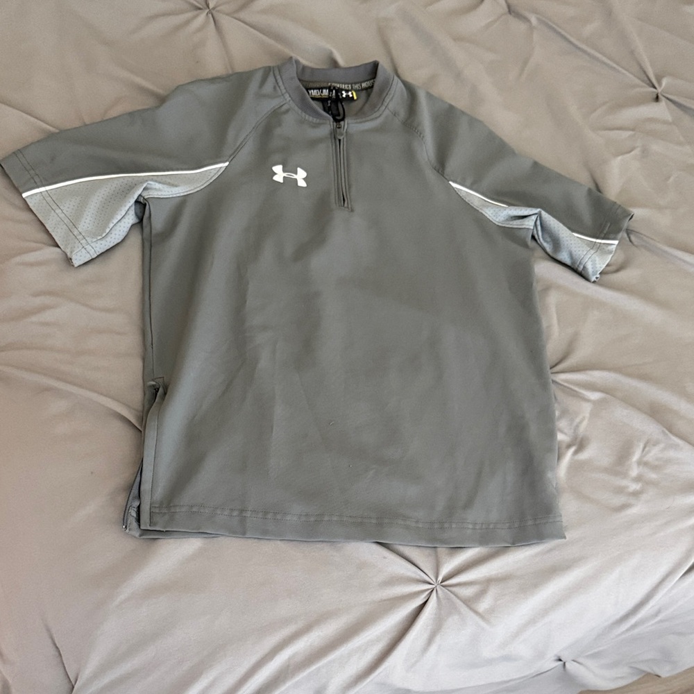 Under Armour Youth Gray Short Sleeve Batting Jacket